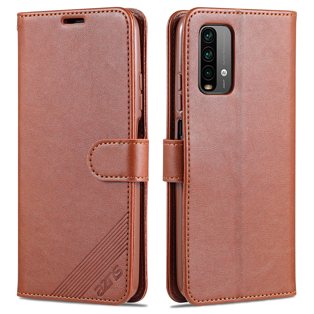 

AZNS Portefeuille Stand Design Téléphone en Cuir Pour Xiaomi Redmi Note 9 4G / 9 Puissance / 9t / Xiaomi Poco M3 - Brun, Xiaomi Xiaomi Mi 11