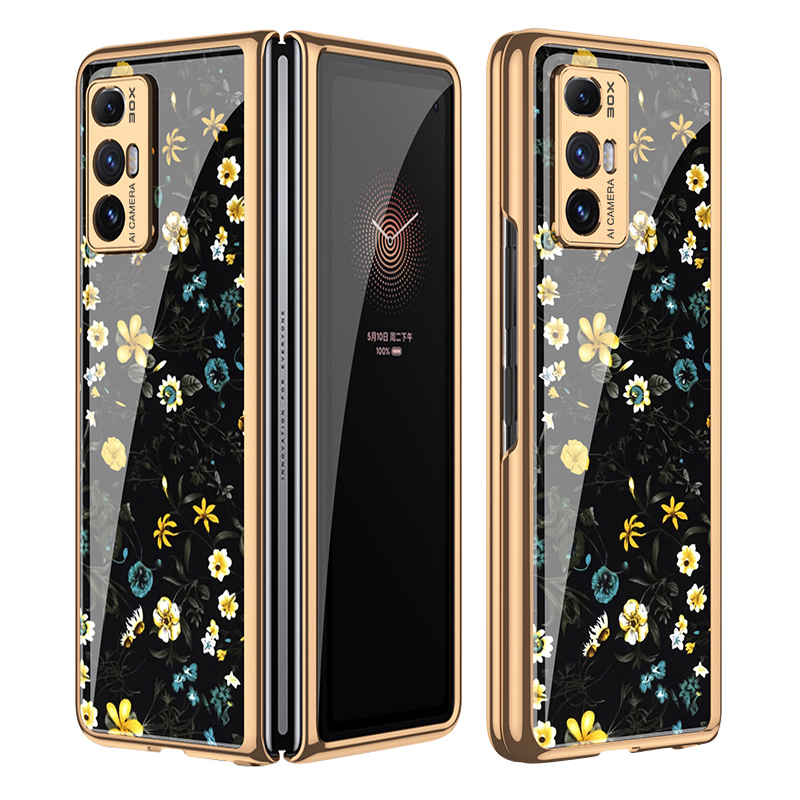 

GKK Flower Pattern Printing Anti-Scratch Tempered Glass + PC Cell Phone Case for Xiaomi Mi Mix Fold - Style C