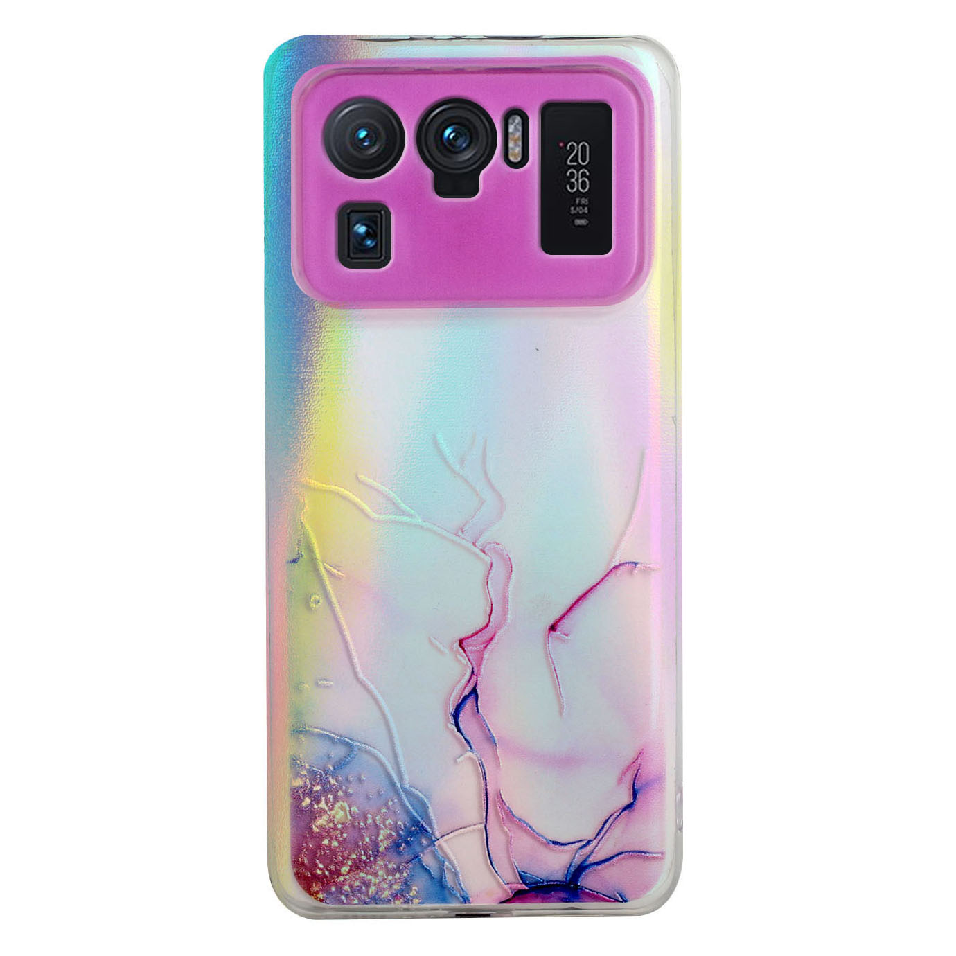 

Colorful Marble Pattern Shiny Laser Soft TPU Case for Xiaomi Mi 11 Ultra - Purple
