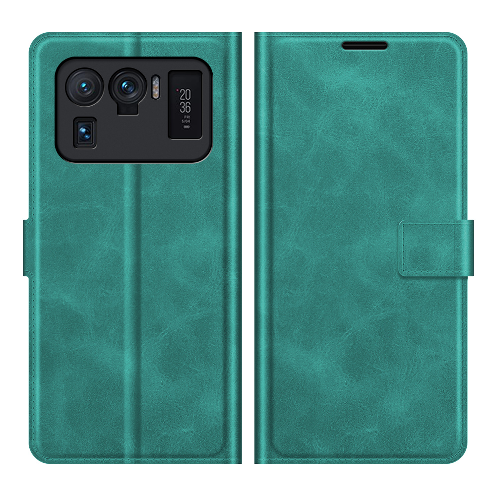 

PU-Leder Magnetic Square Clasp-Stand-Brieftasche Design Handy-Case-Shell Für Xiaomi Mi 11 Ultra - Zyan, Xiaomi Mi 11 Ultra