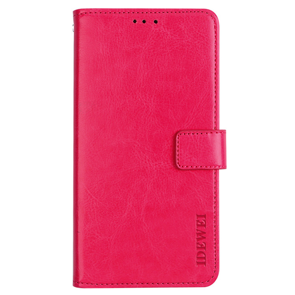 

Idewi Cracy Horse Textur PU Leder Brieftasche Ständer Design Telefonhülle Für Xiaomi Redmi Note 8 2021 - Rose, Xiaomi Redmi Note 8 2021
