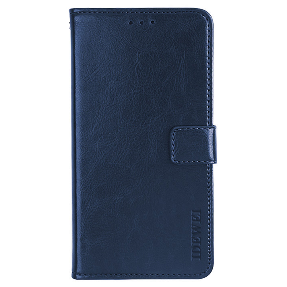 

Idewi Cracy Horse Textur PU Leder Brieftasche Ständer Design Telefonhülle Für Xiaomi Redmi Note 8 2021 - Dunkelblau, Xiaomi Redmi Note 8 2021