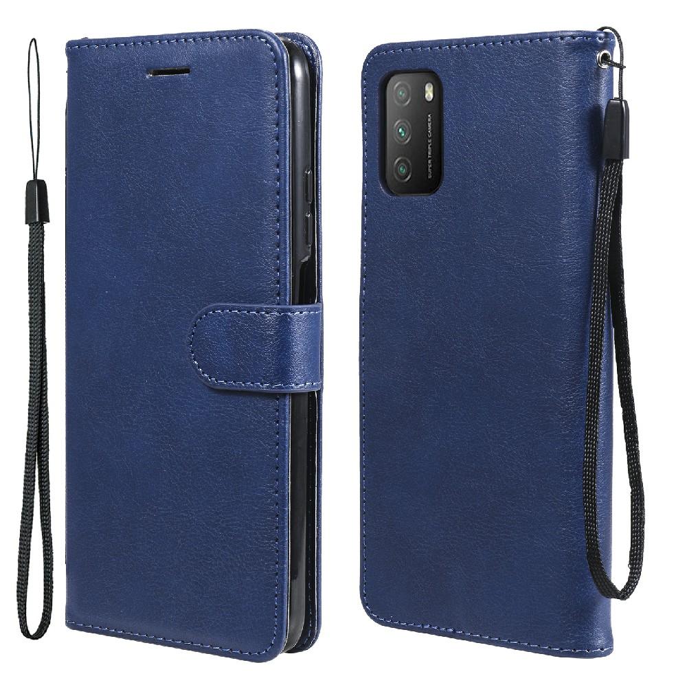 KT Leather Series-2 Solid Color PU Leather Wallet Protective Phone Case Cover with Wrist Strap for Xiaomi Redmi 9 Power 9T Note 9 (Qualcomm Snapdragon