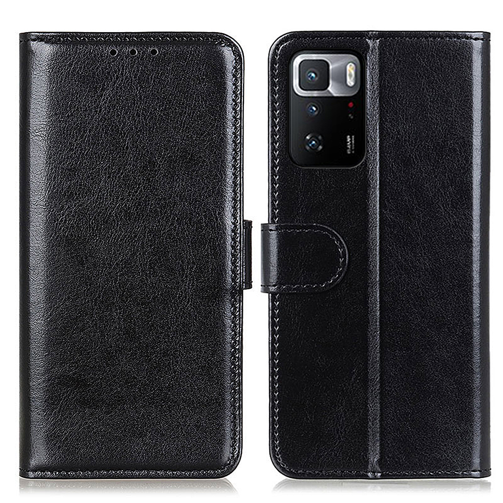 

Crazy Horse Texture Magnetische Verschluss Geldbörse Leder Telefon Stand Fall Für Xiaomi Poco X3 GT / Redmi Anmerkung 10 Pro 5G (China) - Schwarz, Xiaomi Poco X3 GT