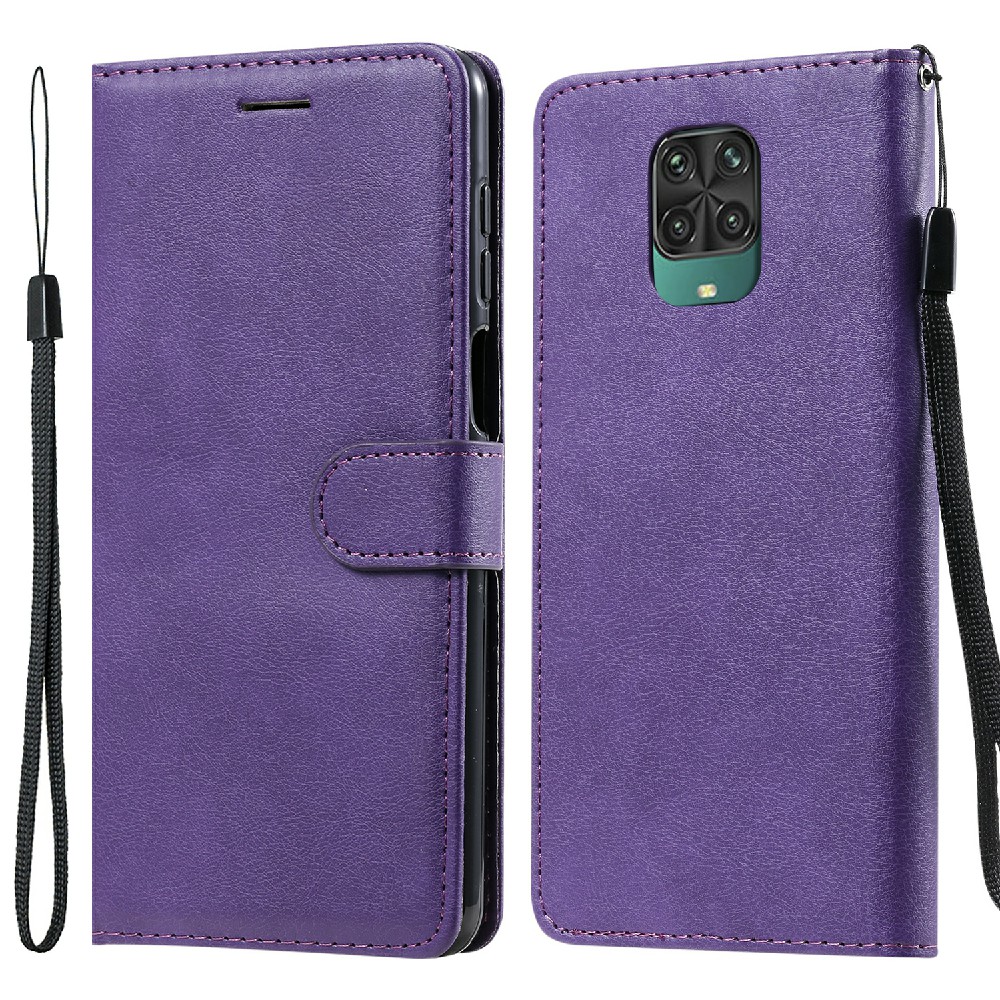 

KT Leder Serie-2 Drop Resistant Protective Pure Color Vollgeschützte Leder-telefonabdeckung Für Xiaomi Redmi Note 9 Pro/9 Pro Max/9s - Violett, Xiaomi Redmi Note 9 Pro 4G