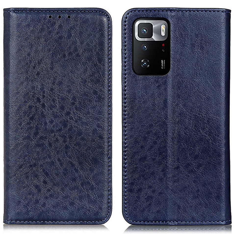 

PU Leder Auto-absorbiertes Brieftaschenstand Design Telefonschale Hülle Für Xiaomi Poco X3 GT/Redmi Note 10 Pro 5g (China) - Blau, Xiaomi Poco X3 GT