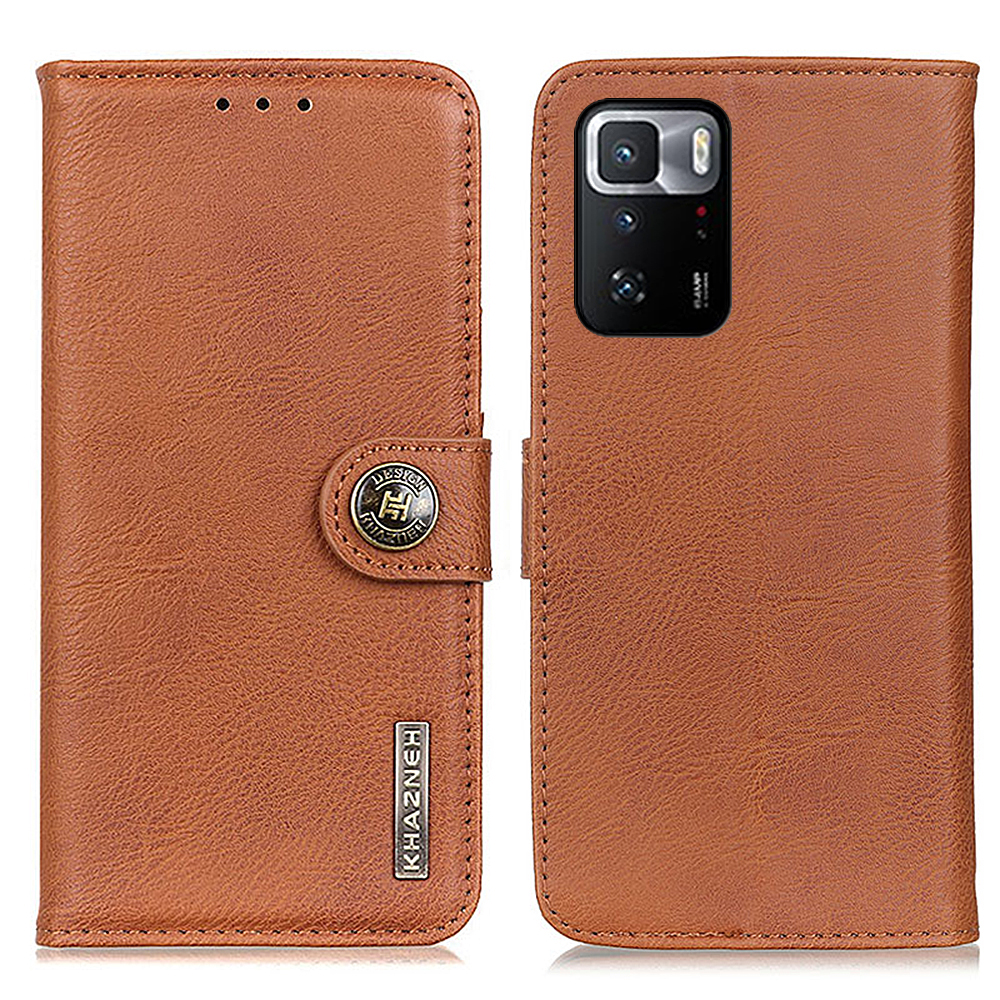 

Khazneh Retro -karten -slots Leder -handy -handy -hülle Mit Brieftasche Für Xiaomi Poco X3 GT/Redmi Note 10 Pro 5g (China) - Braun, Xiaomi Poco X3 GT