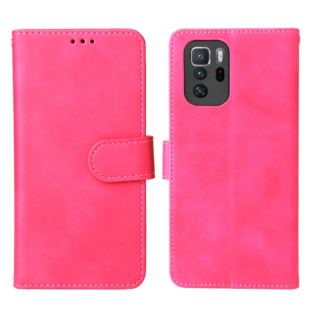 

Haut-Touch-weiches Gefühl Leder-Folio-Flip-Brieftasche Telefonständer-Hülle Für Xiaomi-Redmi-Anmerkung 10 Pro 5G (China) / POCO X3 Gt - Rose, Xiaomi Redmi Note 10 Pro 5G (China)