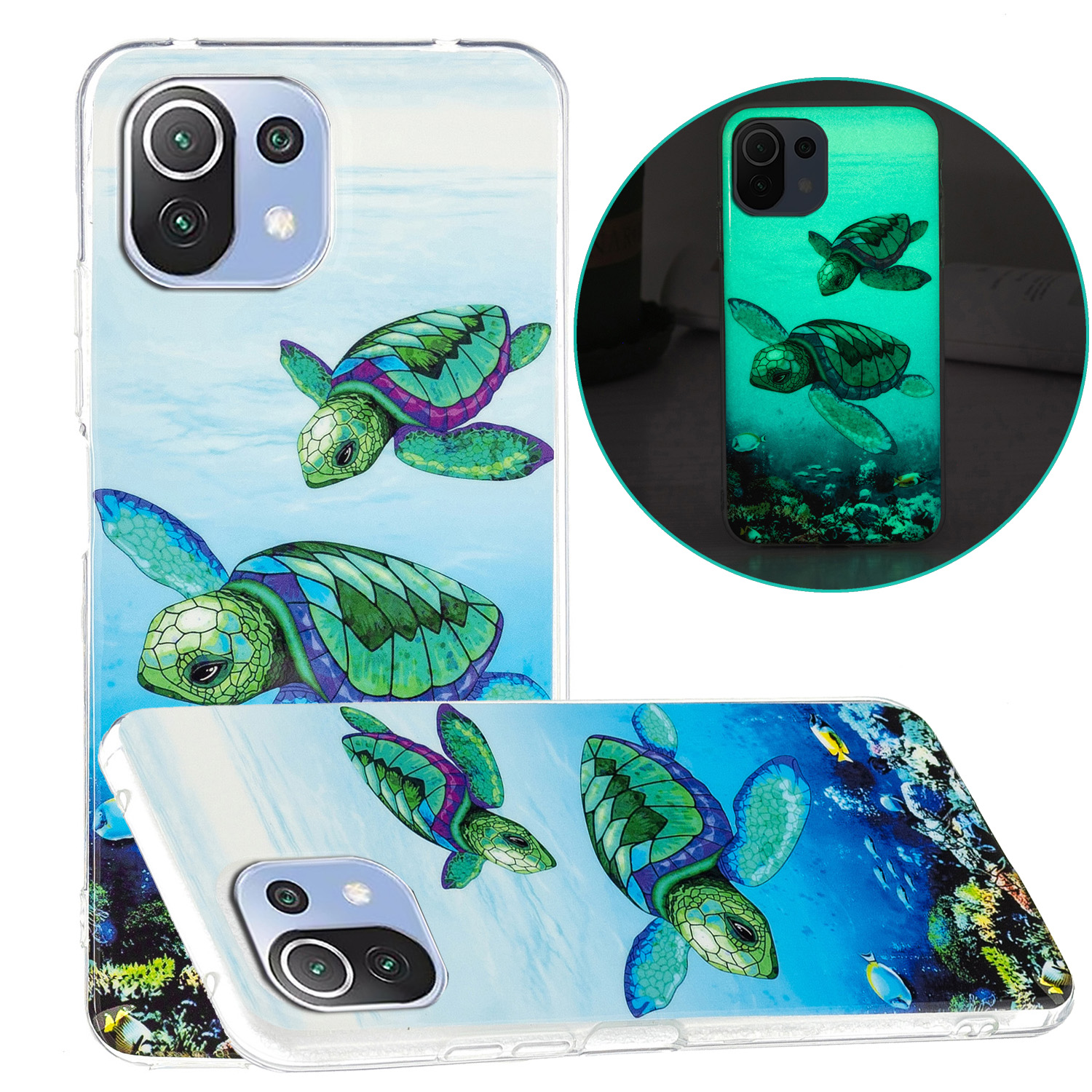 

Glühen im Dunklen IMD Noctilucent Leichtgewicht / 5G /11 Lite 5G NE - Schildkröte, Xiaomi Mi 11 Lite 5G
