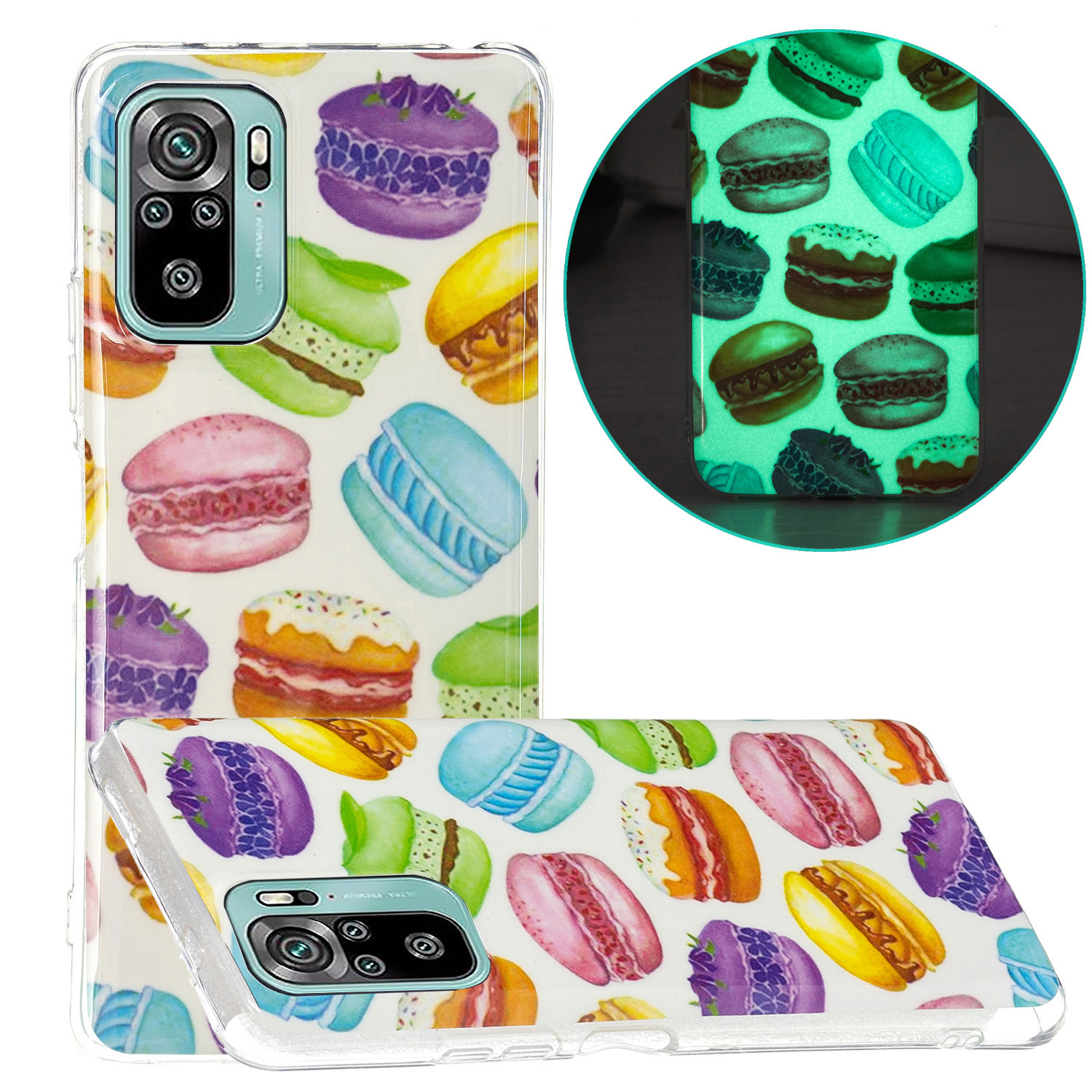 

Glühen Sie Im Dunklen Niedlichen Muster-Druck Leuchtende Leichte Weiche TPU-Abdeckung Handy-Kasten Für Xiaomi-Redmi-Anmerkung 10 4G / Note 10S- HAMBURG, Xiaomi Poco M5s 4G