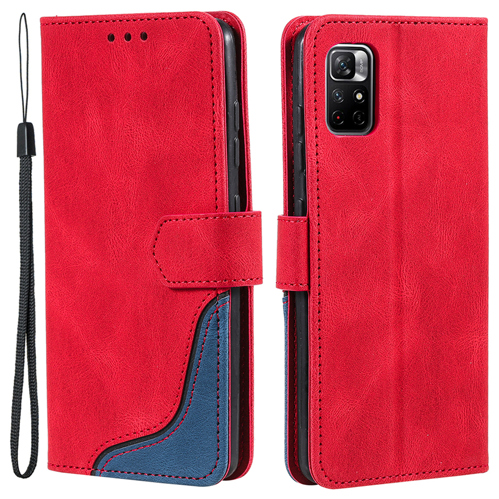 

Skin-touch-farbspleißen Gut Geschützter Brieftaschenstand Design Flip Phone Hülle Mit Riemen Für Xiaomi Redmi Note 11 Pro 5G (China) (MediaTek) / Anmerkung 11 Pro+ 5g - Rot, Xiaomi Redmi Note 11 Pro 5G (China) (MediaTek)