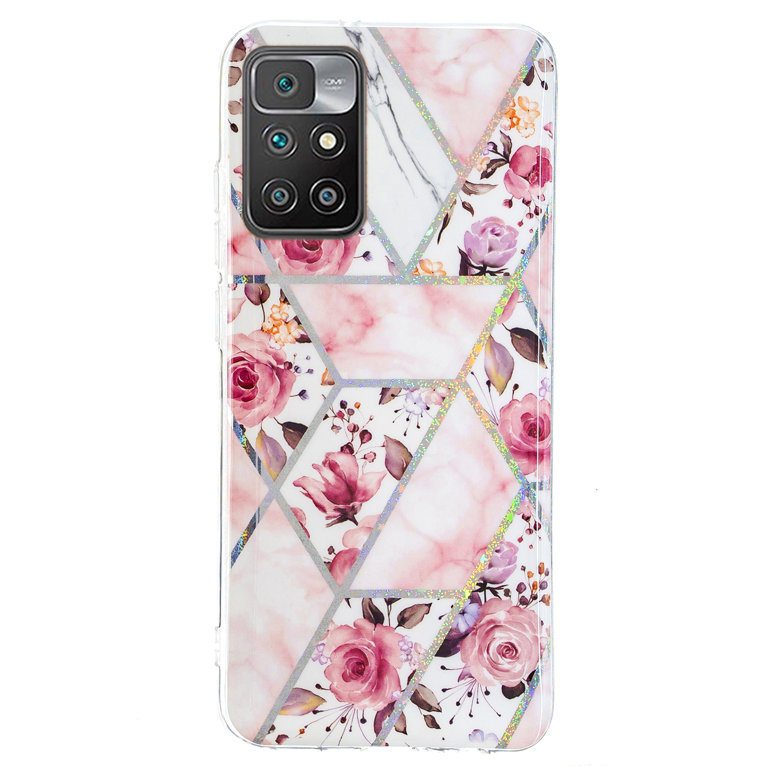 

TPU -mobiltelefonhülle IMD Elektroplierend Marmormuster Schockdichte Shell Für Xiaomi Redmi Note 11 4G (mediatek)/10 4G (2021)/10 2022 4G/10 Prime - Rosen, Xiaomi Redmi 10 2022 4G