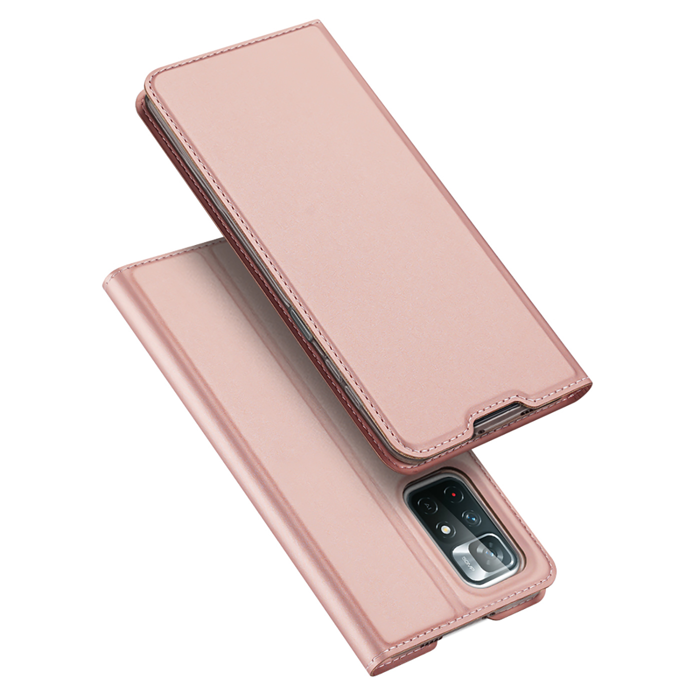 

DUX DUCIS Skin Pro Series Folio Flip Solid Color PU Leather Stand Anti-fall Phone Cover Case with Card Holder for Xiaomi Redmi Note 11 5G (China) (MediaTek)/Redmi Note 11T 5G/Redmi Note 11S 5G - Pink, Xiaomi Redmi Note 11 5G (China) (MediaTek)