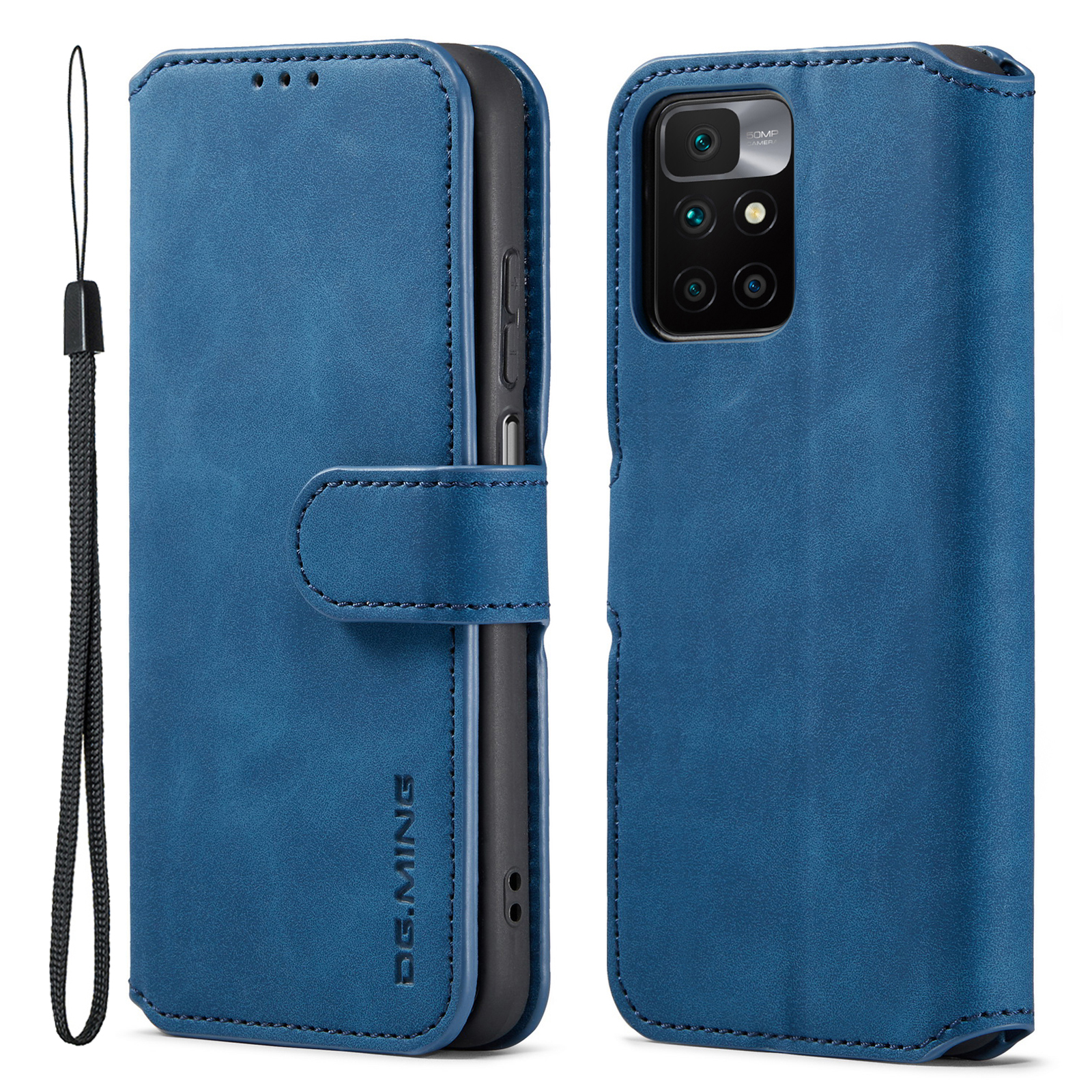 

Dg. Ming Retro Leder + TPU Full Cover Phone Case Wallet Stand Schutzhülle Für Xiaomi Redmi Note 11 4G (mediatek)/redmi 10 4G (2021)/Redmi 10 2022 4G/10 Prime - Blau, Xiaomi Redmi Note 11 4G (MediaTek)