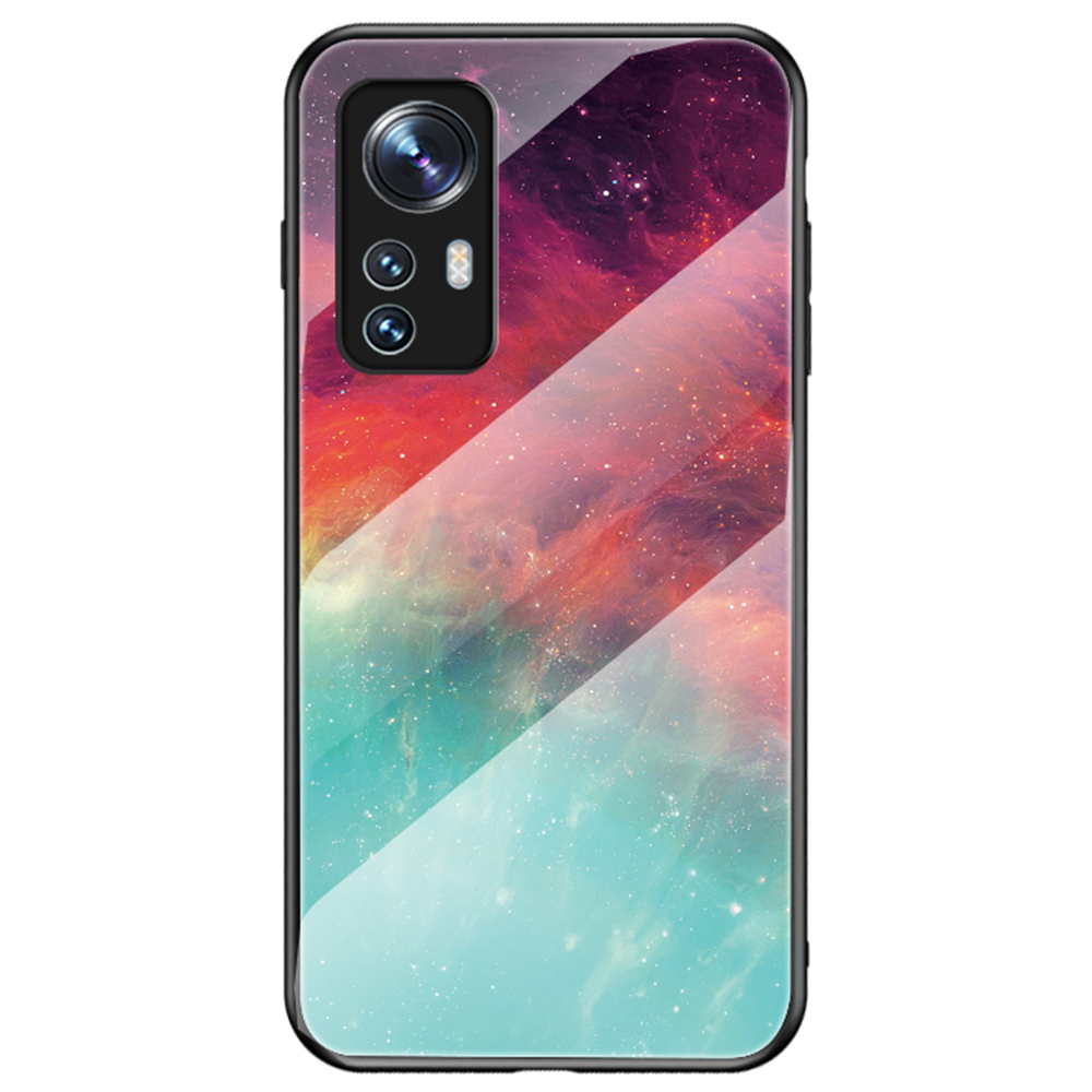 

Für Xiaomi 12 5g/12x 5g/12s 5G Fashion Sky Muster Schutzhülle Hartem Glas + PC Zurück Mit Schocksicherem TPU -rahmen -telefongehäuse - Farbe Sternenhimmel, Xiaomi 12 5G