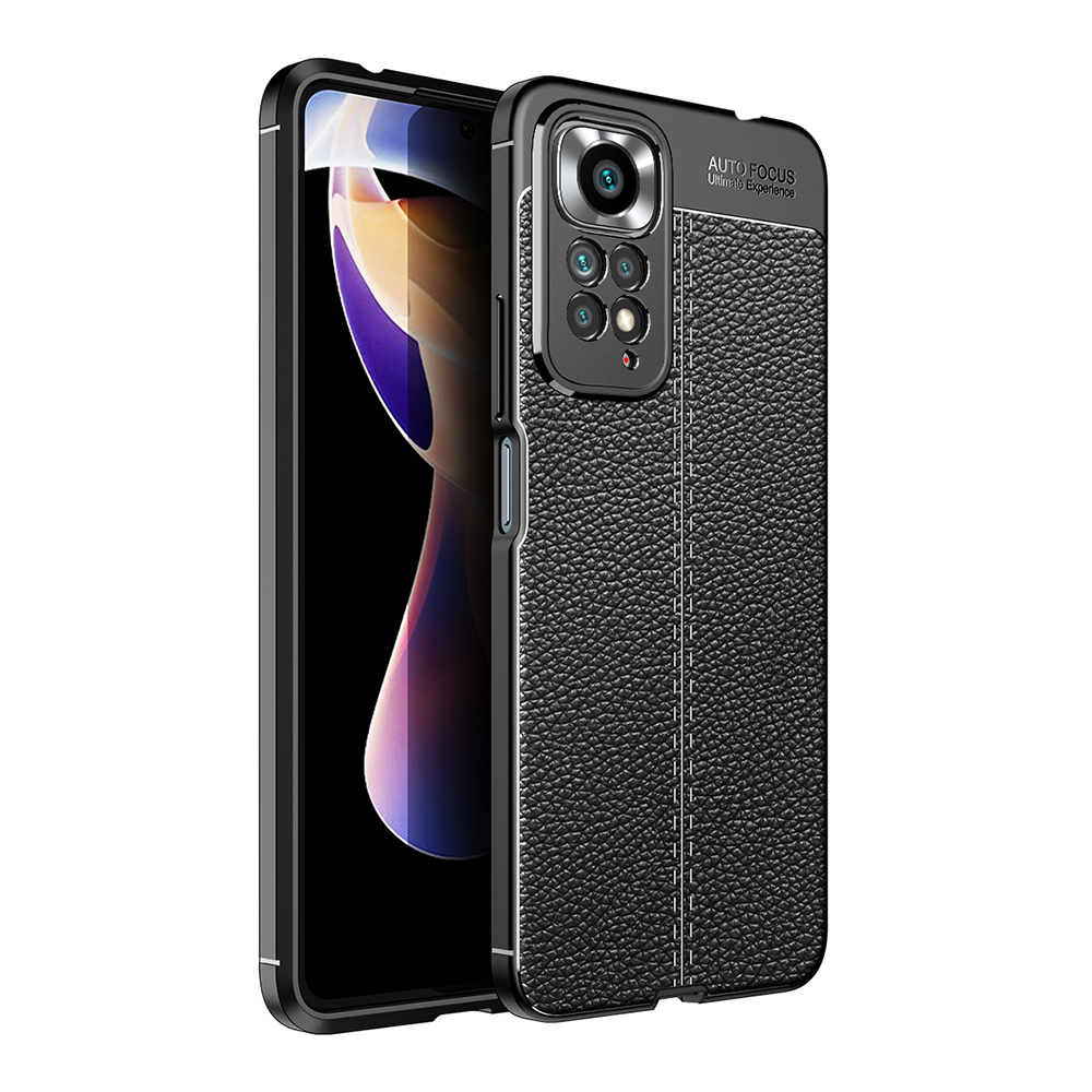 

For Xiaomi Redmi Note 11 Pro 4G (MediaTek)/Redmi Note 11 Pro 5G (Qualcomm) Scratch-resistant Litchi Texture Soft TPU Protector Anti-fall Cell Phone Shell Case - Black, Xiaomi Xiaomi Redmi Note 11 Pro 5G (Qualcomm)