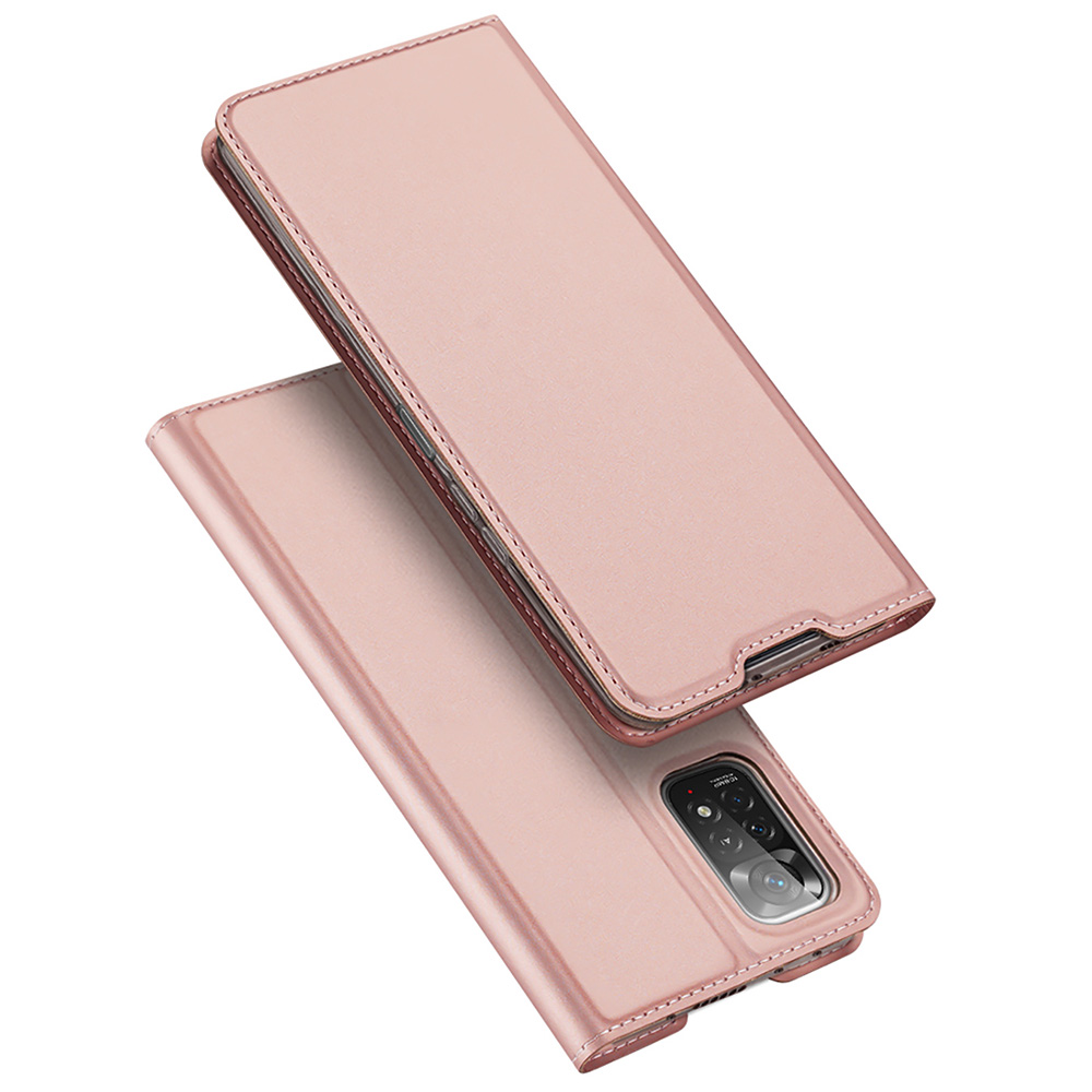 

DUX DUCIS Skin Pro Series for Xiaomi Redmi Note 11 Pro 4G (Mediatek) / Redmi Note 11 Pro 5G (Qualcomm) Flip Phone Cover, PU Leather Card Slot Stand Protective Case - Pink, Xiaomi Redmi Note 11 Pro 5G (Qualcomm)