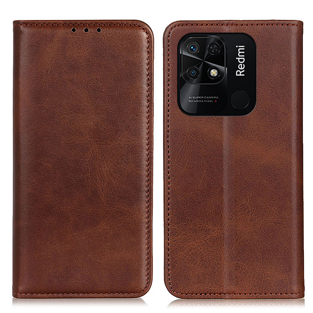 

Pour Xiaomi Redmi 10c Split le Cuir de Fermeture Automatique Claid Magnetic Phone Water Avec Support de Portefeuille - Café, Xiaomi Xiaomi Mi 11