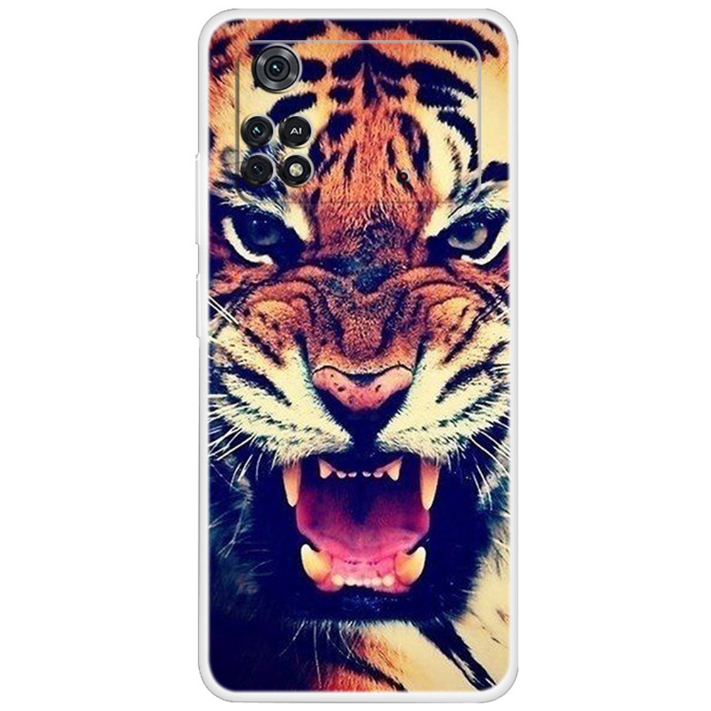 

Für Xiaomi Poco X4 Pro 5G -muster Druckweiche TPU Phone Case Bump Proof Schutzvorzugsabdeckung - Tiger, Xiaomi Poco X4 Pro 5G