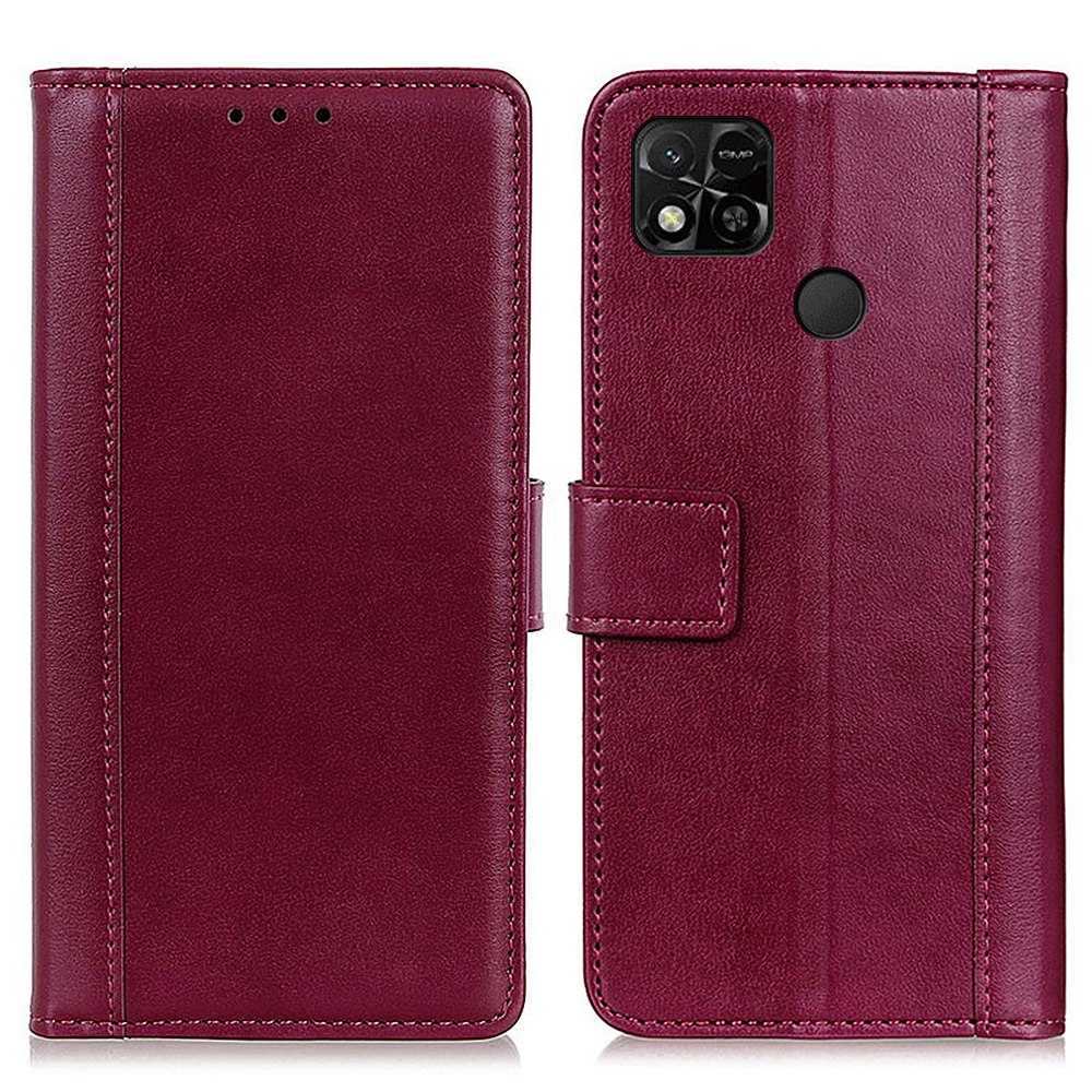 

Leder-telefonständer Cover Für Xiaomi Redmi 10A, Brieftaschenstil Anti-drop Ganzkörperschutz Telefonhülle - Rot, Xiaomi Redmi 10A