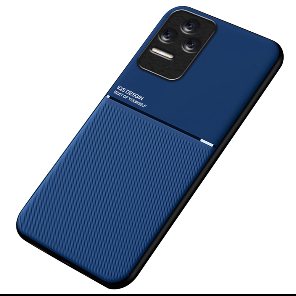 

Für Xiaomi Redmi K50/K50 Pro Schockfestes PU -leder + TPU -mobiltelefonhülle Mit Innerem Metallblatt - Blau, Xiaomi Redmi K50