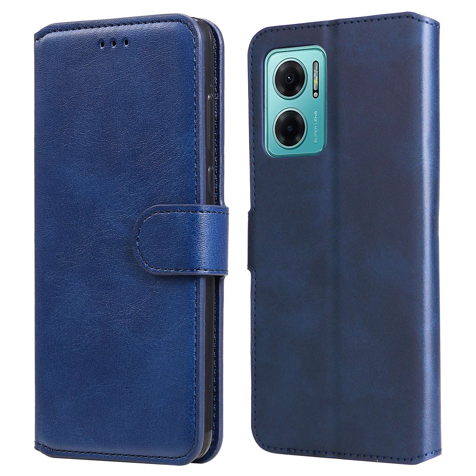 

Für Xiaomi Redmi Note 11e 5g / Redmi 10 5g / Redmi 10 Prime + 5G PU Leder + TPU Drop-proof Phone Case Wallet Stand Cover - Blau, Xiaomi Redmi Note 11E 5G