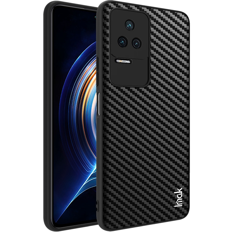 

IMAK Lx-5-serie Cover Für Xiaomi Redmi K50/Redmi K50 Pro, Strukturierte Anti-staub-anti-dirt-pu-leder-pc + Tpu-telefonhülle - Kohlefasertextur, Xiaomi Redmi K50