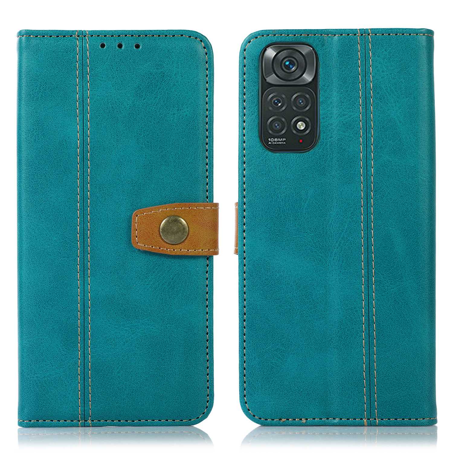 

Für Xiaomi Redmi Note 11s 4G/Note 11 4G (Qualcomm) Strukturierte Pu-leder-drop-soach-telefonhülle Wallet Stand Schutzabdeckung - Hellgrün, Xiaomi Redmi Note 11S 4G