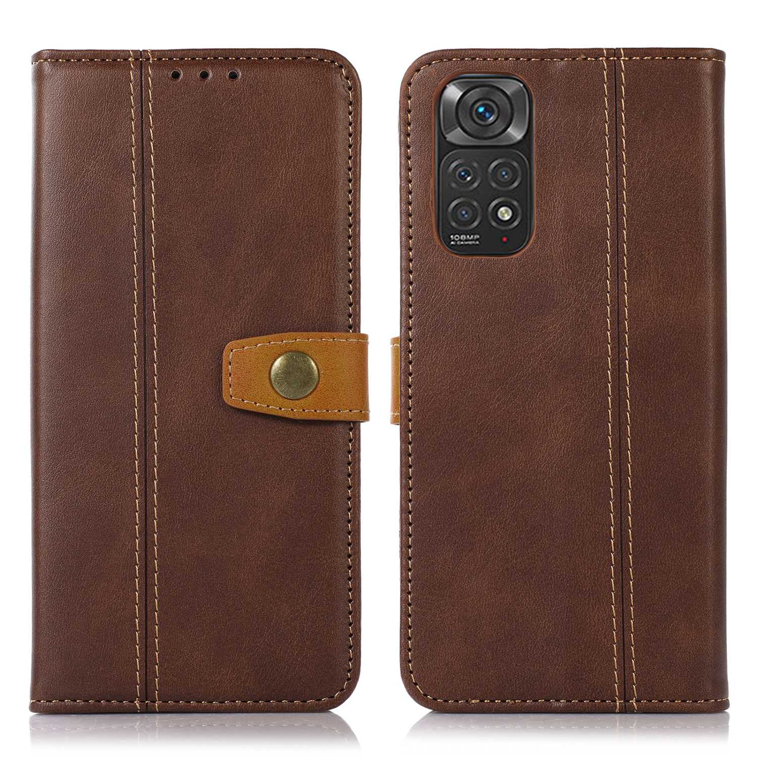 

Für Xiaomi Redmi Note 11s 4G/Note 11 4G (Qualcomm) Strukturierte Pu-leder-drop-soach-telefonhülle Wallet Stand Schutzabdeckung - Kaffee, Xiaomi Redmi Note 11S 4G