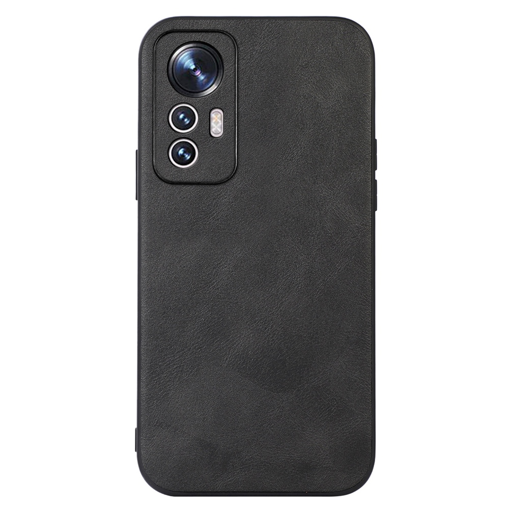 

Strukturierte PU-Leder-Hybridhülle Für Xiaomi 12 Lite, Drop Protection Anti-Scratch Anti-Fall-Fall-Telefonabdeckung - Schwarz, Xiaomi 12 Lite 5G