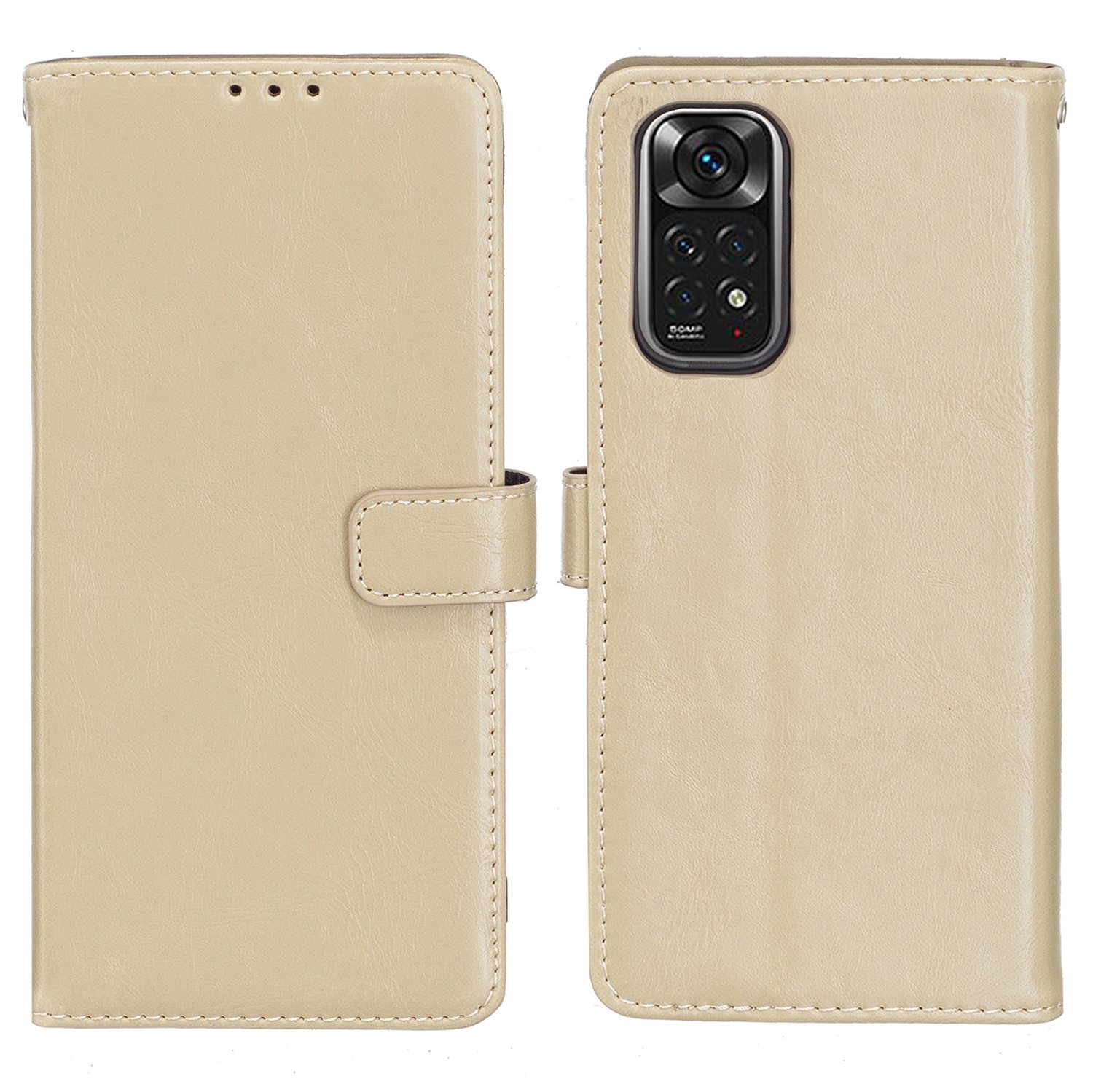

Für Xiaomi Redmi Note 11s 4G Vintage PU Leder Folio Flip Phone Cover Verrückte Pferdstextur Schocksicherheit Wallet Stand Hülle - Grau, Xiaomi Redmi Note 11S 4G