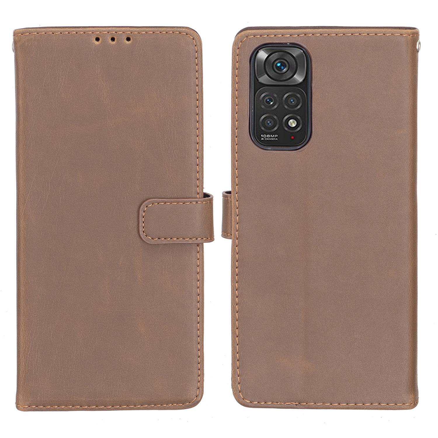 

Für Xiaomi Redmi Note 11s 4G Vintage PU Leder Folio Flip Phone Cover Verrückte Pferdstextur Schocksicherheit Wallet Stand Hülle - Kaffee, Xiaomi Redmi Note 11S 4G