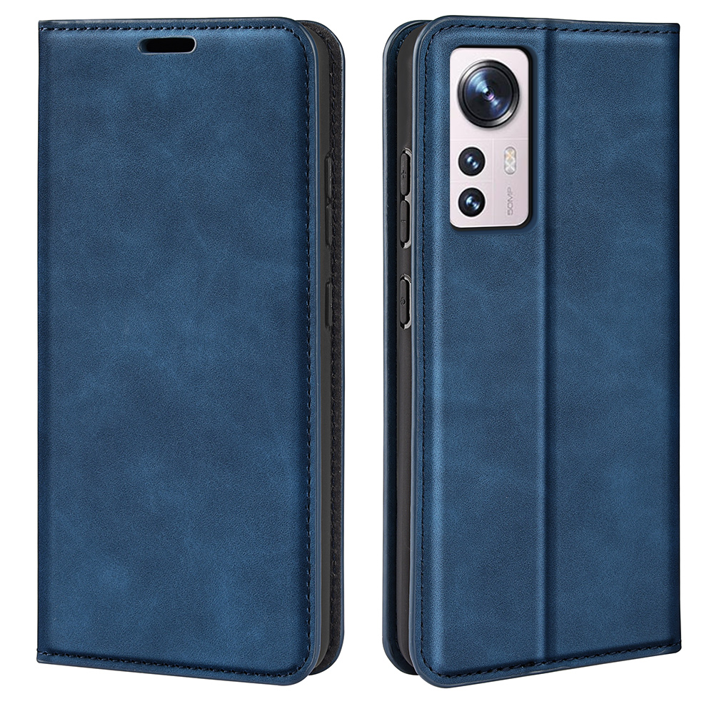 

Für Xiaomi 12 Lite Skin Touch Feeling Folio Flip PU Leder + TPU Dual Layer Protection Phone Hülle Ballet Style Shell - Blau, Xiaomi 12 Lite 5G