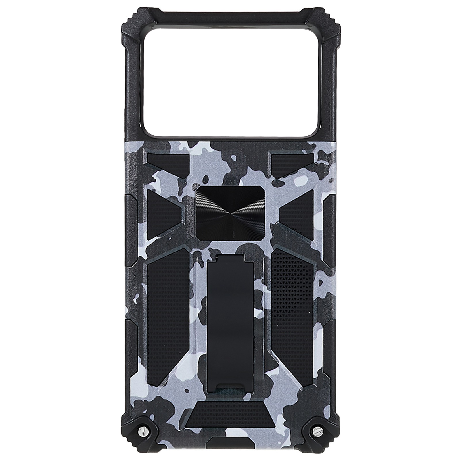 

Für Xiaomi Poco X4 Pro 5G Schockfeste Militärische Sturdische Kickstand Case Camouflage Muster Gut Geschützter PC + Tpu-shell - Tarn Schwarz, Xiaomi Poco X4 Pro 5G
