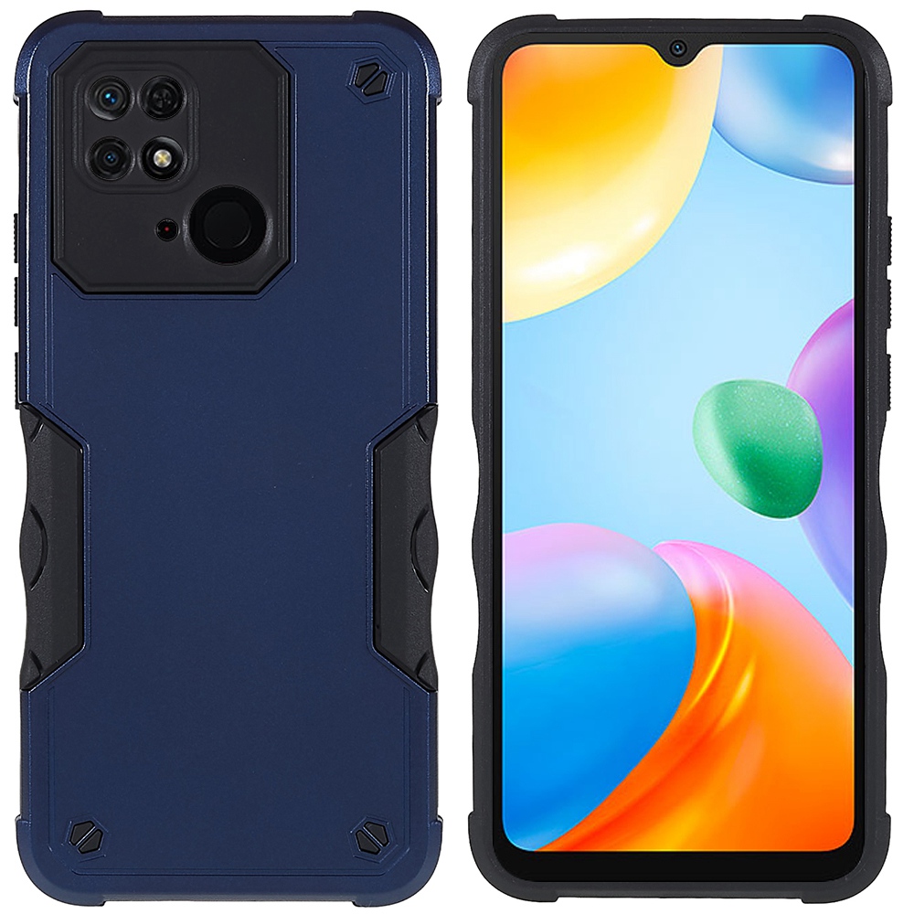 

Für Xiaomi Redmi 10C Military Grade Schockfeste Soft TPU Hard Pc-hülle Hochleistungs-nicht-schlupf-telefonabdeckung - Blau, Xiaomi Redmi 10C 4G