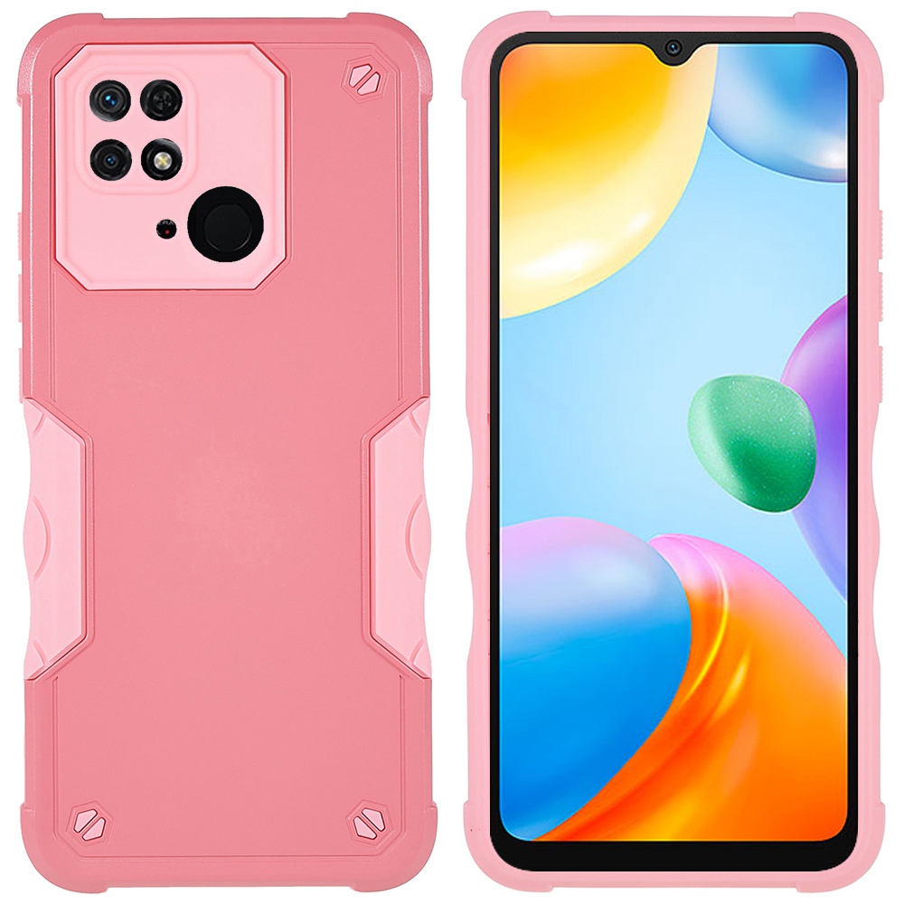 

Für Xiaomi Redmi 10C Military Grade Schockfeste Soft TPU Hard Pc-hülle Hochleistungs-nicht-schlupf-telefonabdeckung - Rosa, Xiaomi Redmi 10C 4G