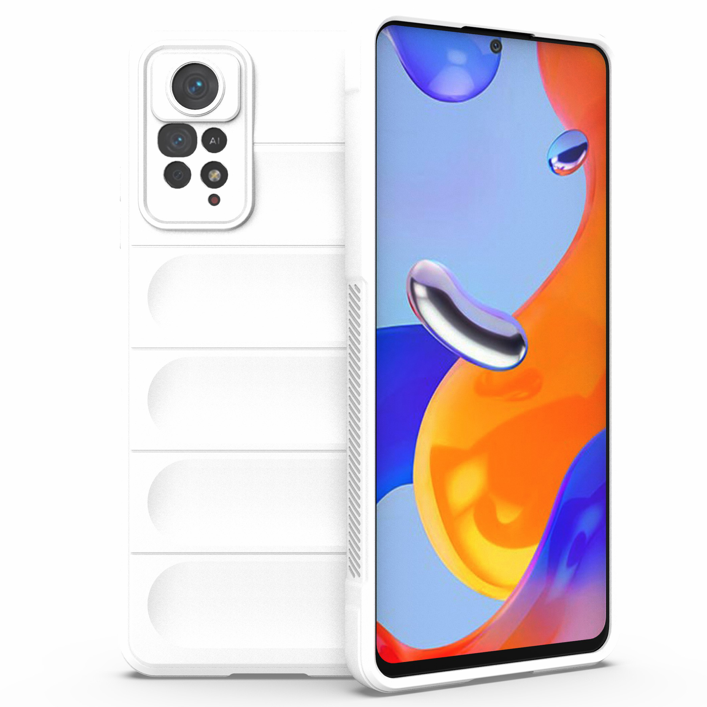 

Für Xiaomi Redmi Note 11 Pro 5G (Qualcomm)/Note 11 Pro 4G (MediaTek) TPU Phone Protector Case Anti-Drop Rugged Rückenabdeckung - Weiß, Xiaomi Redmi Note 11 Pro 5G (Qualcomm)