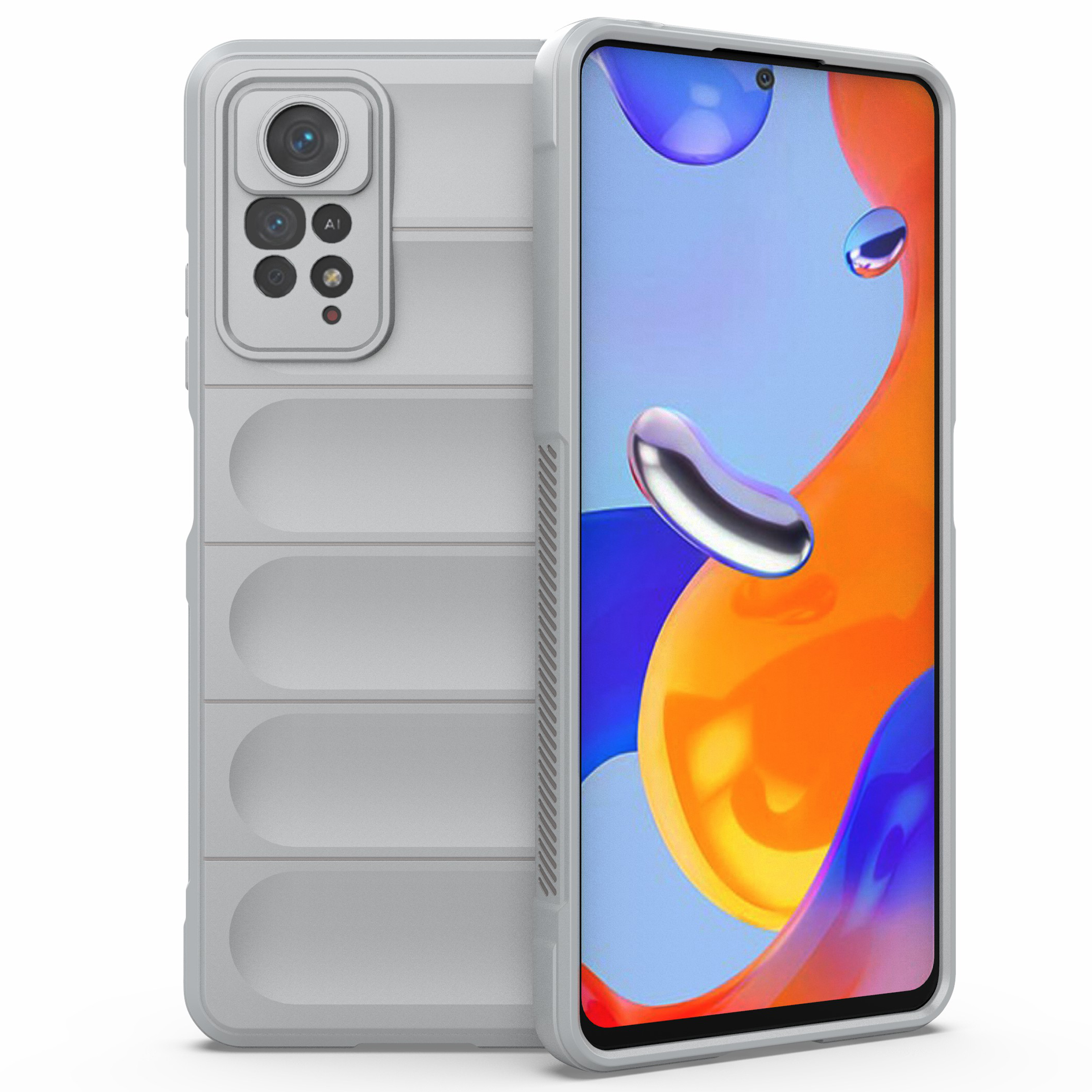 

Für Xiaomi Redmi Note 11 Pro 5G (Qualcomm)/Note 11 Pro 4G (MediaTek) TPU Phone Protector Case Anti-Drop Rugged Rückenabdeckung - Hellgrau, Xiaomi Redmi Note 11 Pro 5G (Qualcomm)