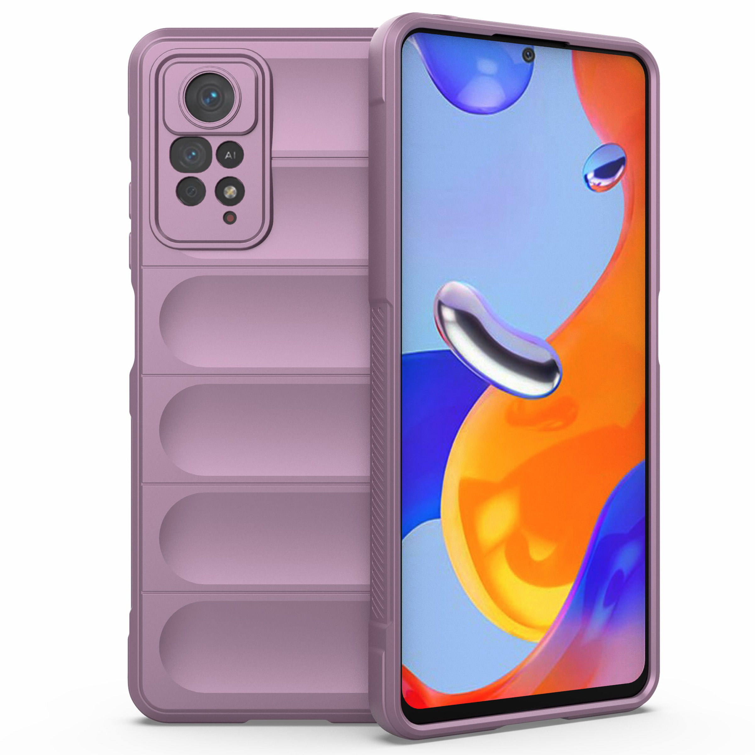

Für Xiaomi Redmi Note 11 Pro 5G (Qualcomm)/Note 11 Pro 4G (MediaTek) TPU Phone Protector Case Anti-Drop Rugged Rückenabdeckung - Helles Lila, Xiaomi Redmi Note 11 Pro 5G (Qualcomm)