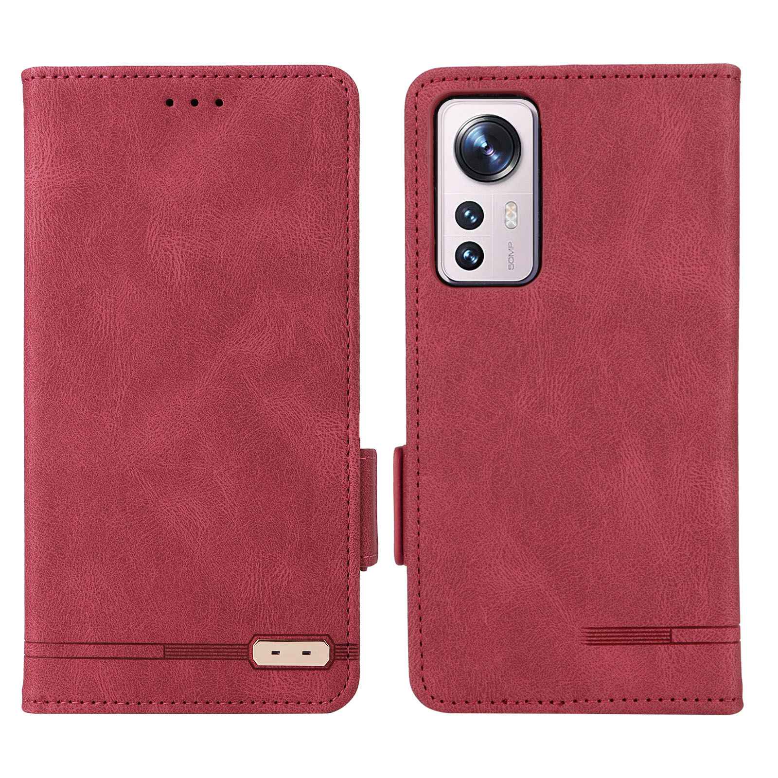 

For Xiaomi 12 5G/12X 5G/12S 5G Hardware Design Wallet Case PU Leather + TPU Full Protection Stand Phone Cover - Rose, Samsung Galaxy A13 5G