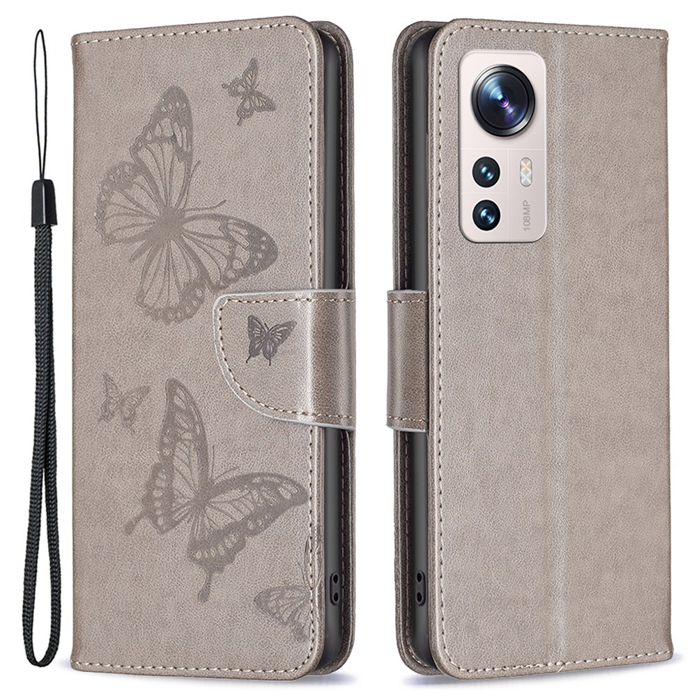 

Bf-sprudelmuster Serie-4 Ledertuap - Grau, Xiaomi 12 Lite 5G