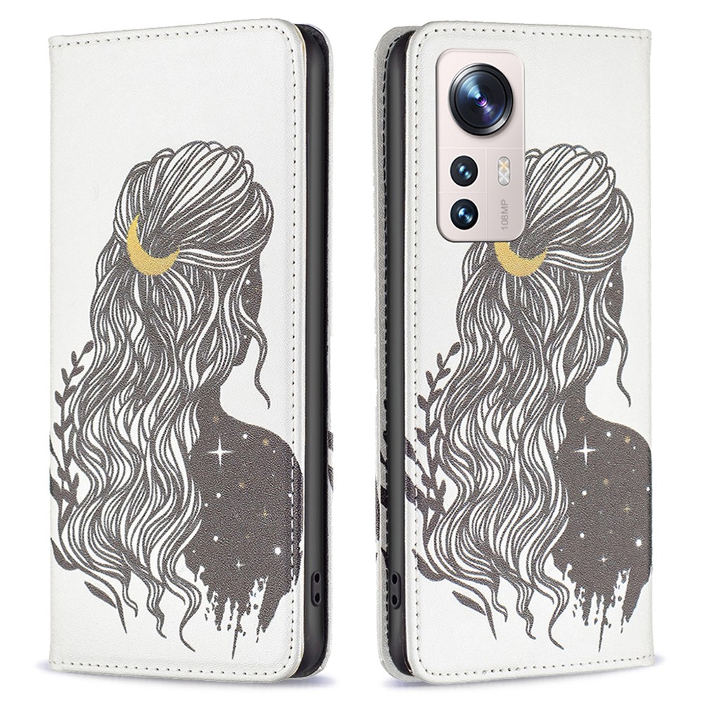 

BF Muster Druckleder Leder Serie-3 Für Xiaomi 12 Lite Muster Druckstillstand PU Lederabdeckung Magnetische Schließung Telefonhülle - Mädchen, Xiaomi 12 Lite 5G
