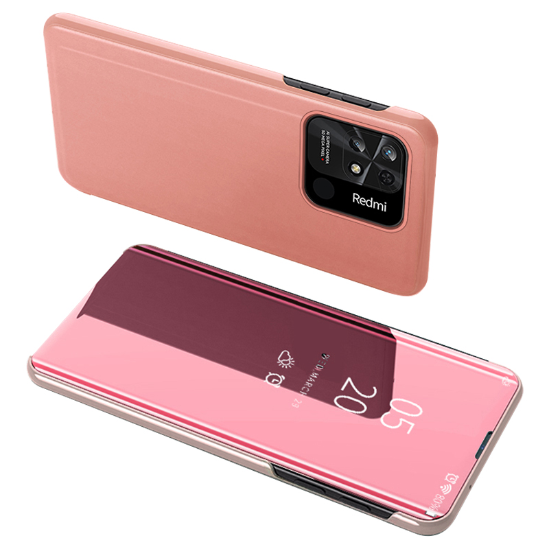 

Für Xiaomi Redmi 10C Ansicht Fenster Stehpublik - Roségold, Xiaomi Redmi 10C 4G