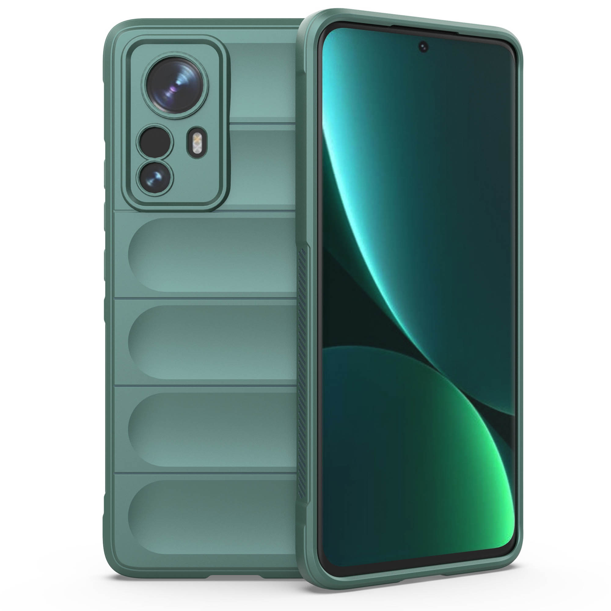 

Schocksicherer Gehäuse Für Xiaomi 12 Pro 5g/12s Pro 5G/12 Pro (abmessung) 5G Anti-fall Rugged Back Shell Soft TPU Telefonschutz - Grün, Xiaomi 12 Pro 5G