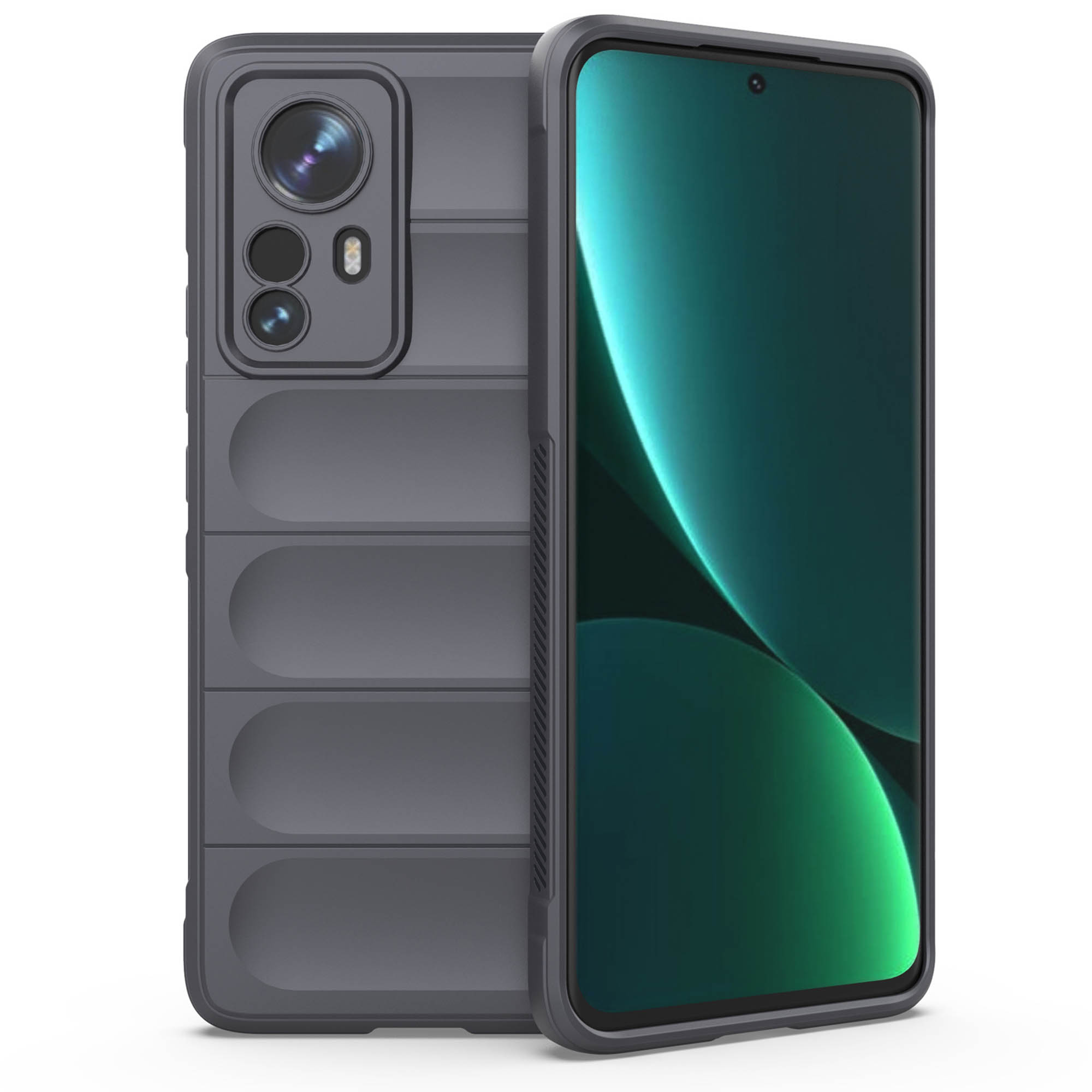 

Schocksicherer Gehäuse Für Xiaomi 12 Pro 5g/12s Pro 5G/12 Pro (abmessung) 5G Anti-fall Rugged Back Shell Soft TPU Telefonschutz - Dunkelgrau, Xiaomi 12 Pro 5G