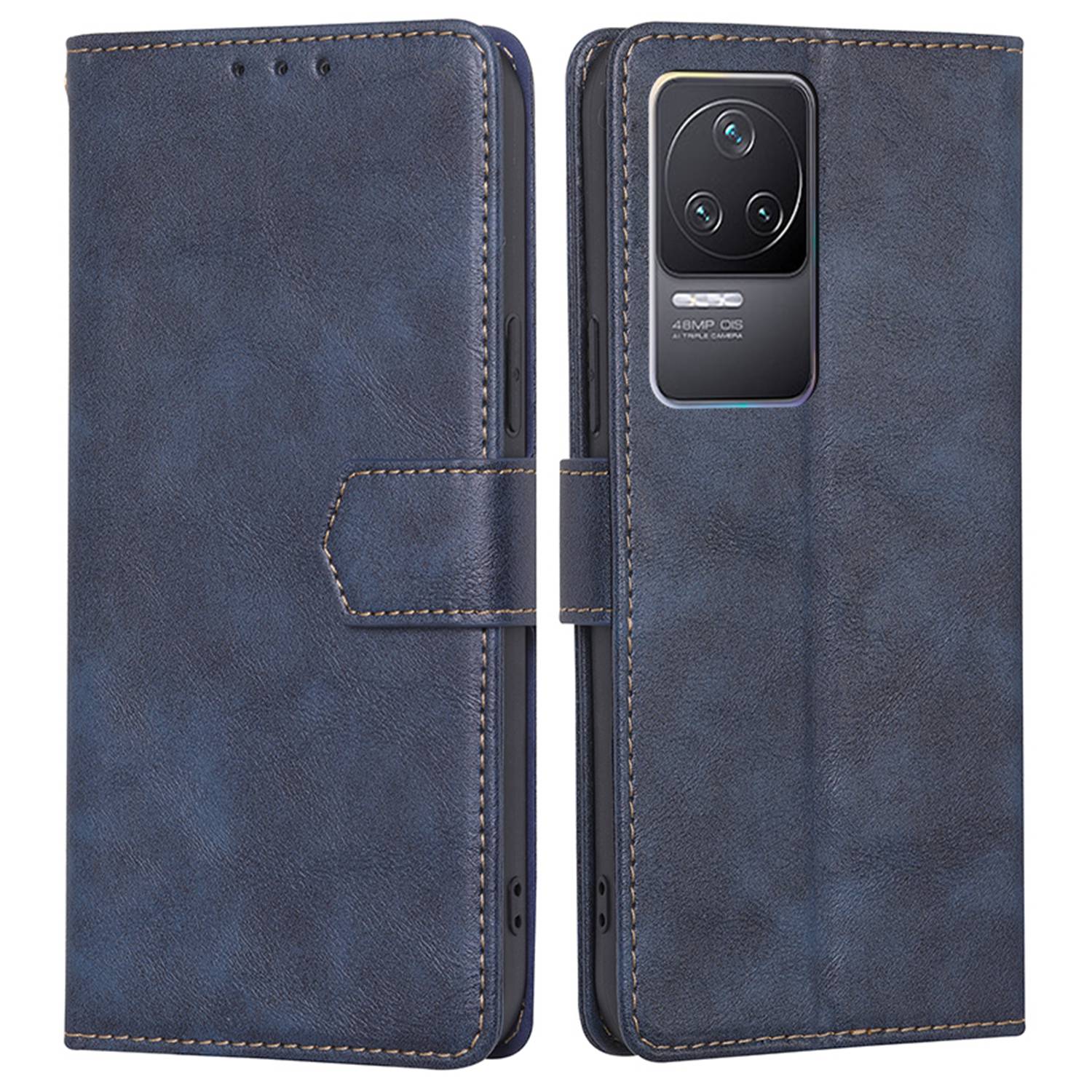

PU Leder RFID Blockierende Wasserdicht - Blau, Xiaomi Redmi K50
