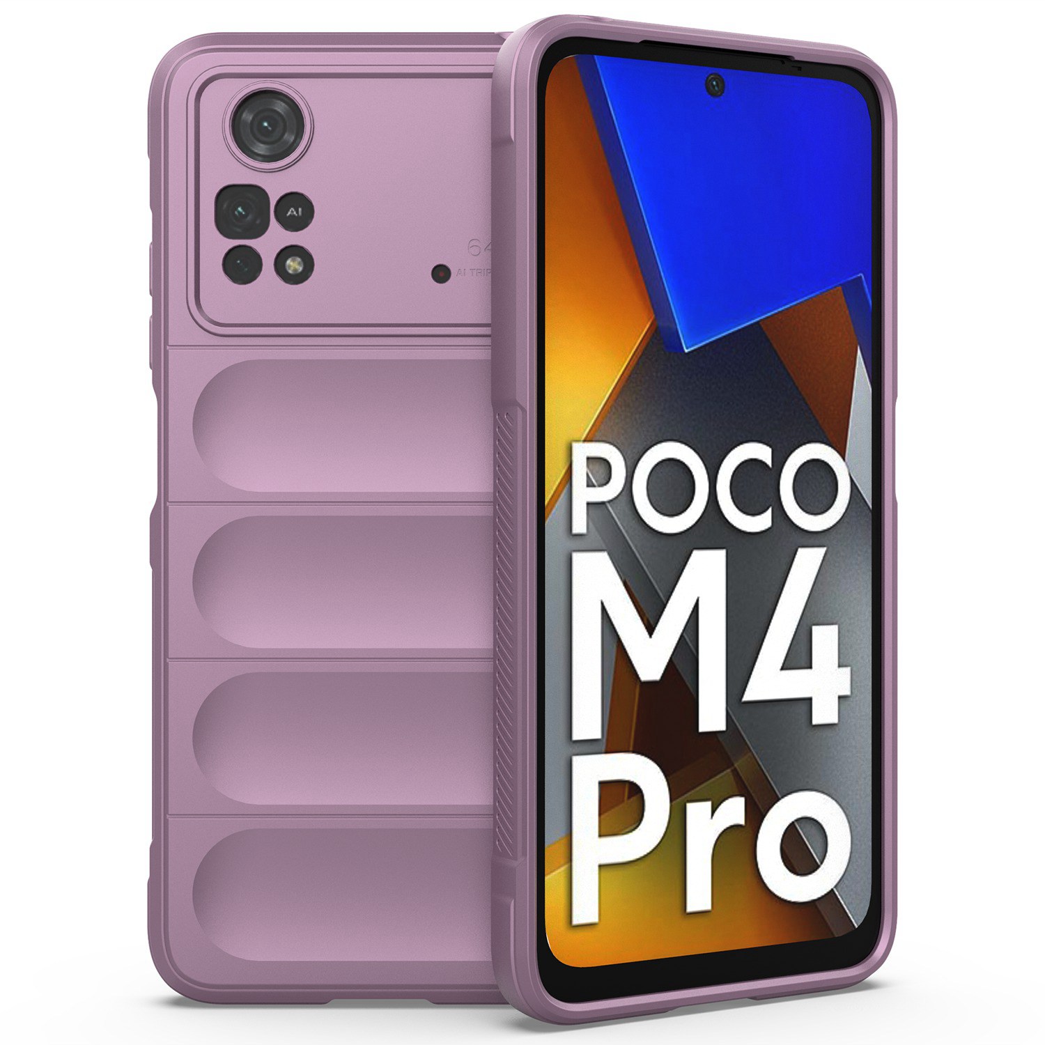 

Für Xiaomi Poco M4 Pro 4G Flexible Tpu-hülle Glattes Schockabsorbierendes Schutzhelfer - Helles Lila, Xiaomi Poco M4 Pro 4G