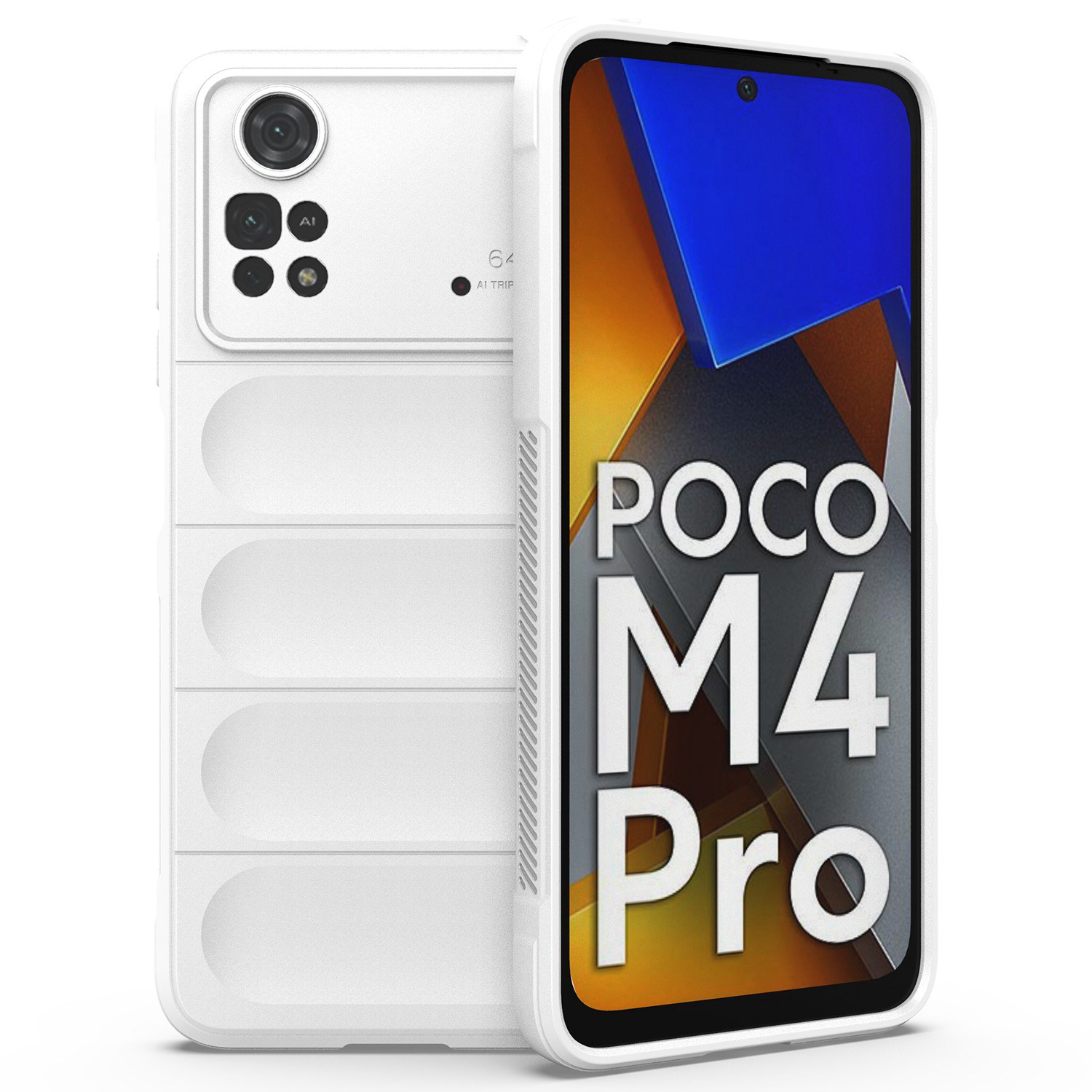 

Für Xiaomi Poco M4 Pro 4G Flexible Tpu-hülle Glattes Schockabsorbierendes Schutzhelfer - Weiß, Xiaomi Poco M4 Pro 4G