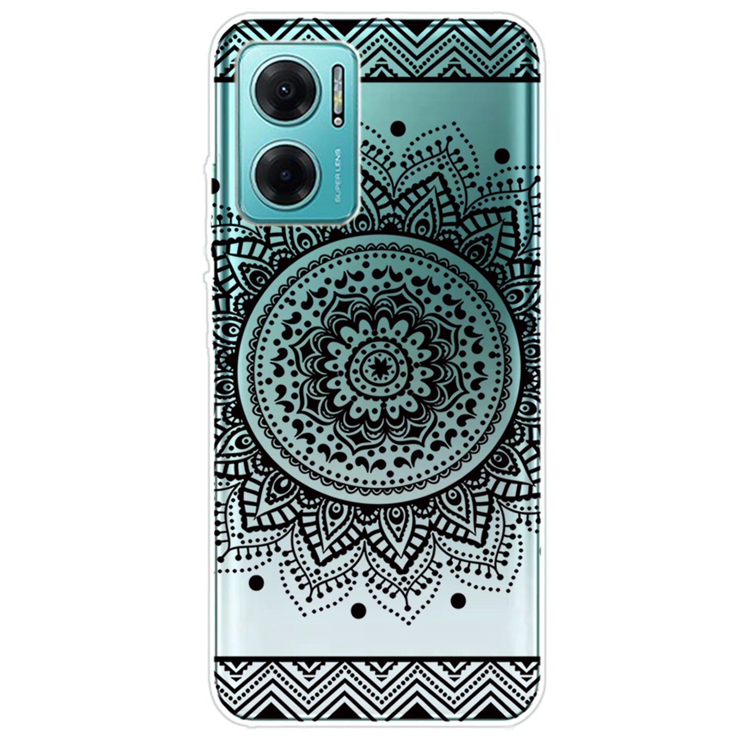 

Für Xiaomi Redmi Note 11e 5g / Redmi 10 5g / Redmi 10 Prime+ 5G TPU Back Case Muster Druckendruckdesign IMD Anti-kratzer-schockdcoverabdeckung - Mandala Blume, Xiaomi Redmi Note 11E 5G