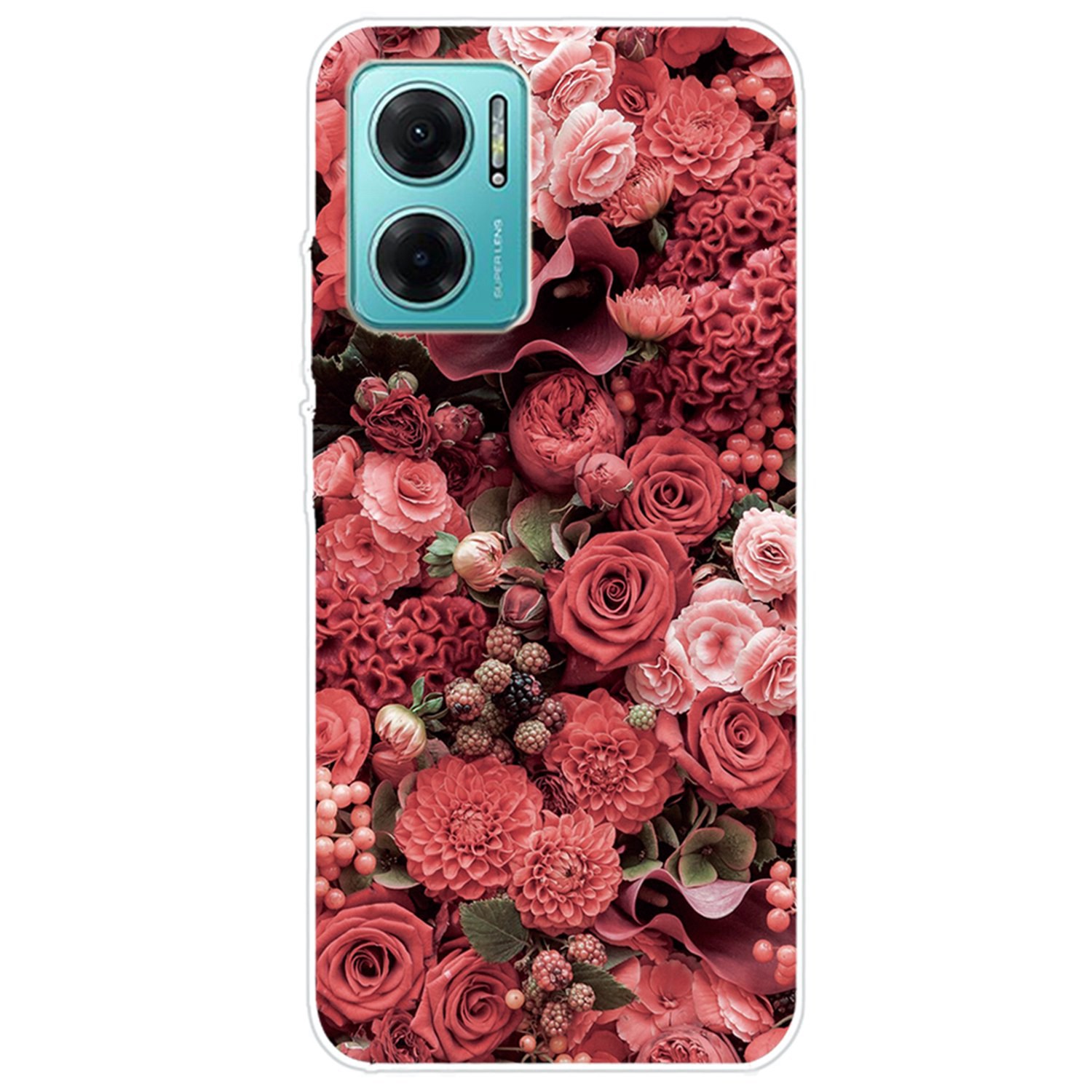 

Für Xiaomi Redmi Note 11e 5g / Redmi 10 5g / Redmi 10 Prime+ 5G Slim Flexible TPU -schutzmustershülle -muster -drucker -schockdcoverabdeckung - Kunstlose Million Blumen, Xiaomi Redmi Note 11E 5G